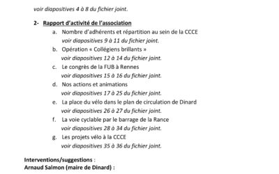 Compte Rendu Assemblée Générale du 29/11/2023