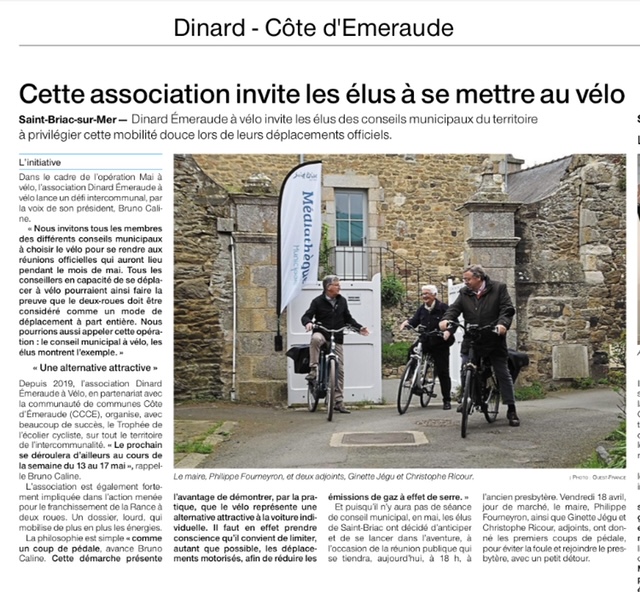 Conseil municipal à Vélo « les élus montrent l’exemple »