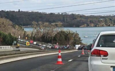 Liaison cyclable provisoire avant le barrage de la Rance